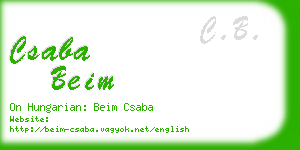 csaba beim business card
